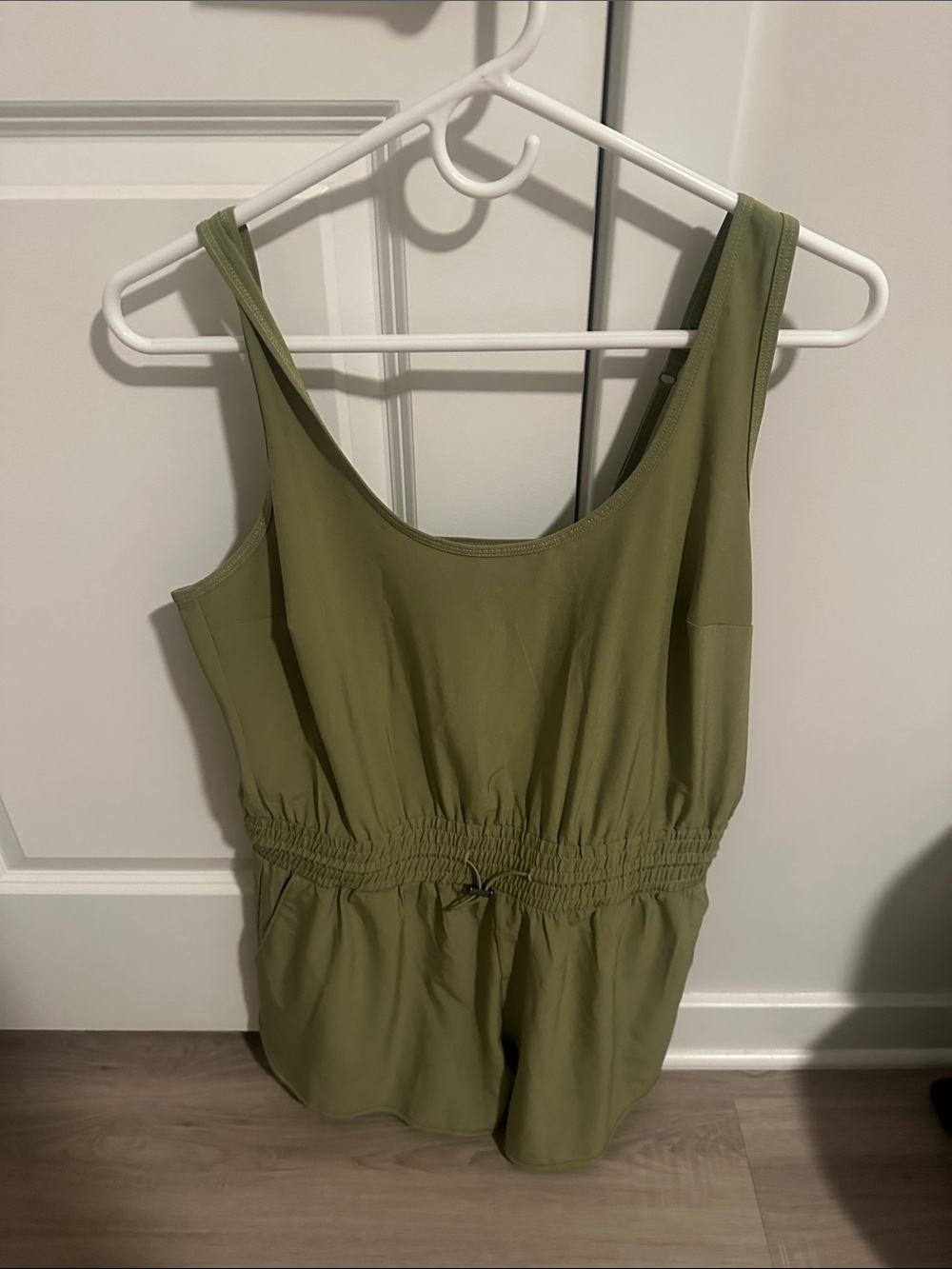Abercrombie & Fitch Olive Romper-Style Scoop Neck Bodysuit